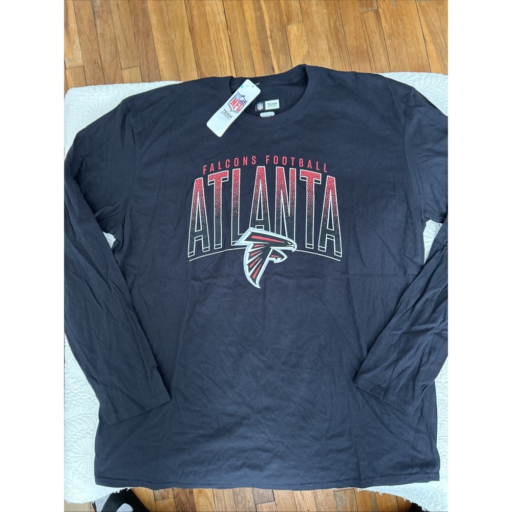 NFL Apparel Atlanta Falcons Long Sleeve Shirt XXL 2XL Team Apparel Black